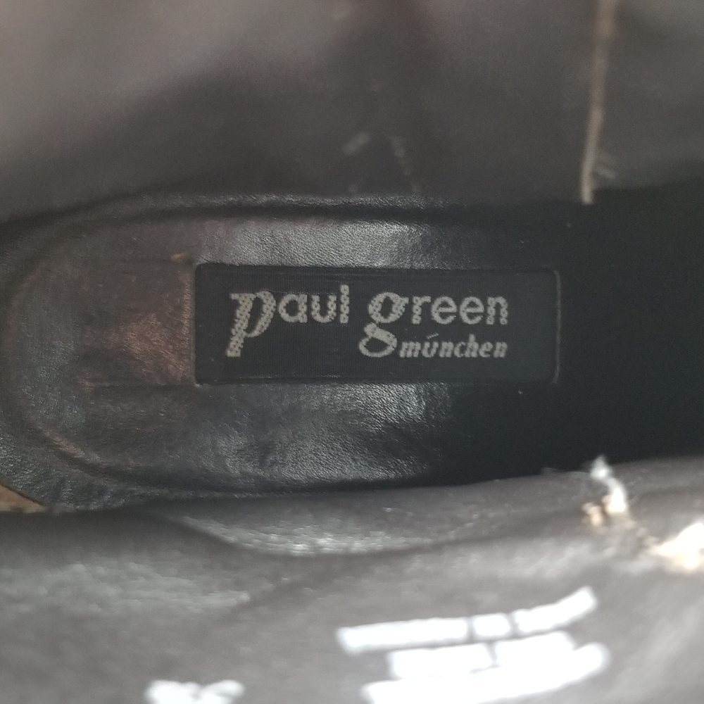 Paul Green Munchen Suede Ankle Suede Ankle Boot Buckle Block Heel Leather Sz 6 - Picture 9 of 16